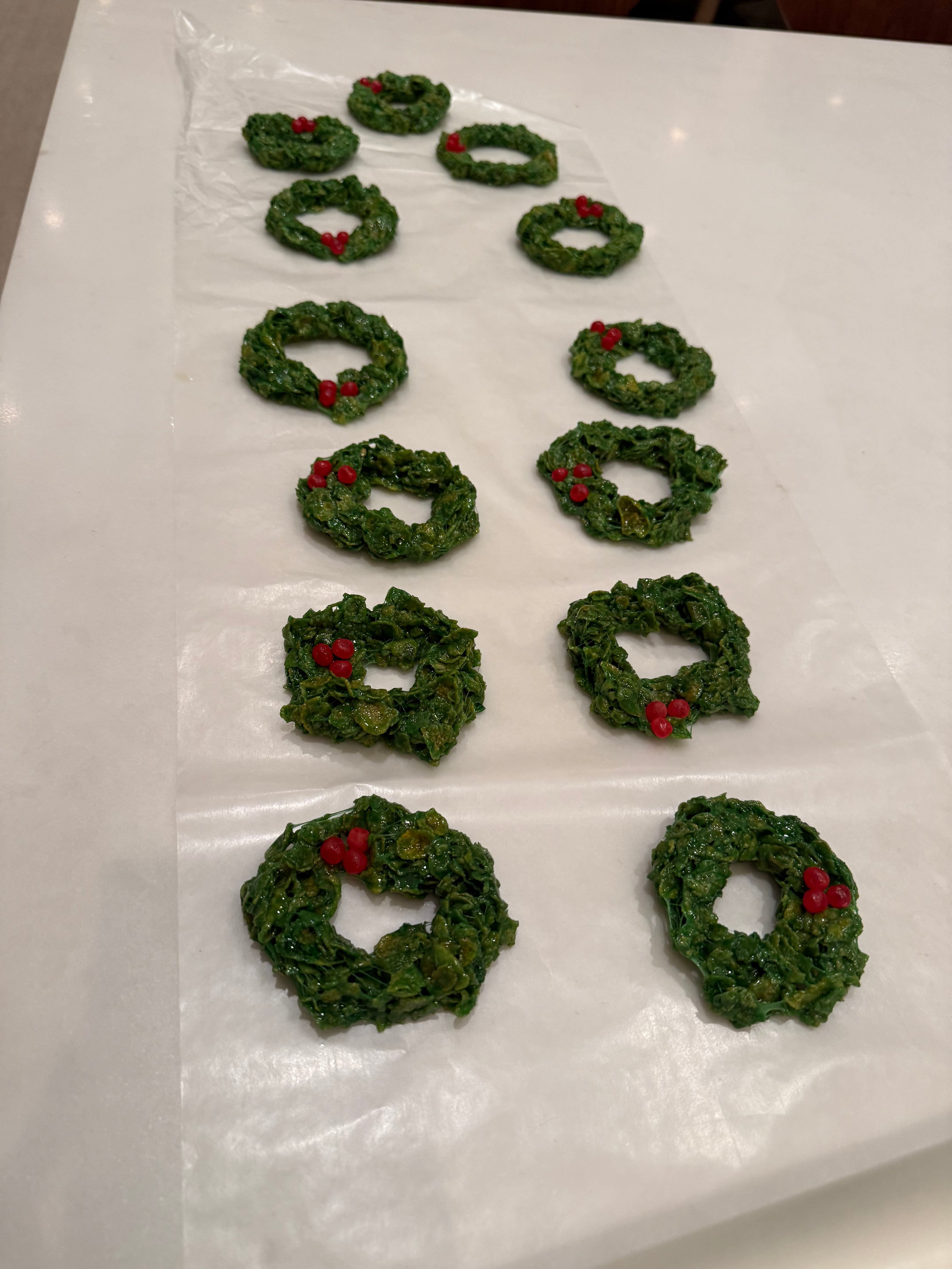 Christmas wreath cookies